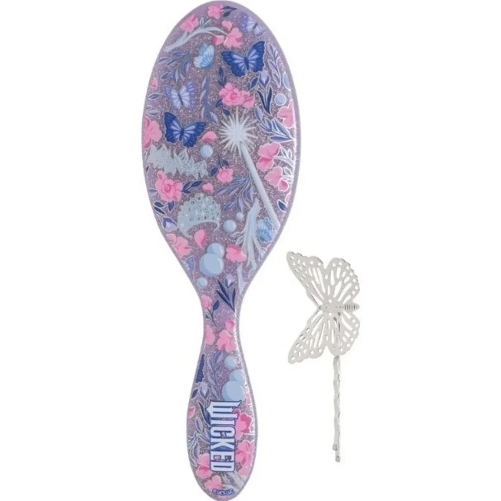 Wet Brush Wicked‎ Glow With Glinda Original Detangler Butterfly Bobbies Set